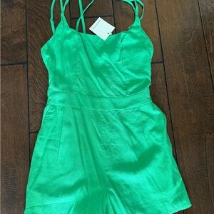 Vibrant Green Women's Romper